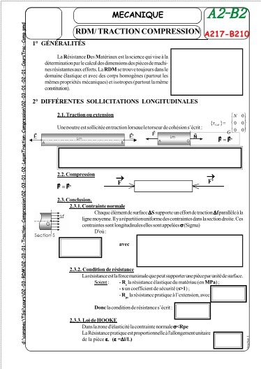 Cours Traction-compression